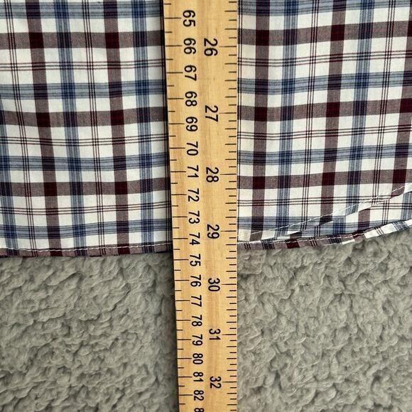 Joseph A Bank Traveler Dress Shirt Mens Large Plaid Button-Down Long Sleeve - Picture 9 of 14